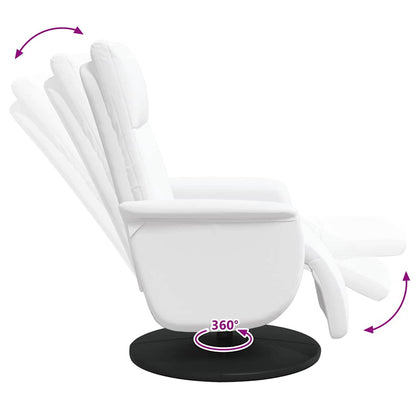 Massage Recliner Stoel Wit 71 x 90 x 105 cm Nep Leer