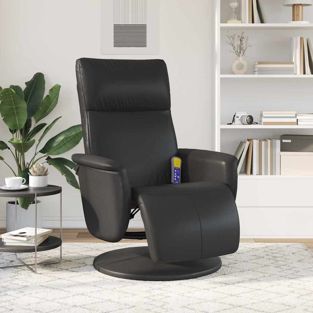 Massage Recliner Stoel Zwart 71 x 90 x 105 cm Nep Leer