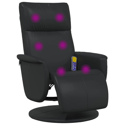 Massage Recliner Stoel Zwart 71 x 90 x 105 cm Nep Leer
