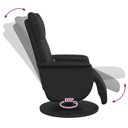Massage Recliner Stoel Zwart 71 x 90 x 105 cm Nep Leer