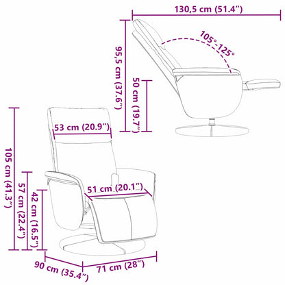 Massage Recliner Stoel Zwart 71 x 90 x 105 cm Nep Leer