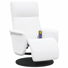 Massage Recliner Stoel Wit 71 x 90 x 105 cm Nep Leer