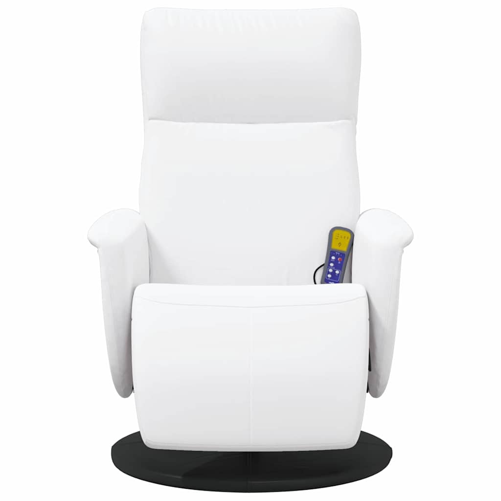Massage Recliner Stoel Wit 71 x 90 x 105 cm Nep Leer