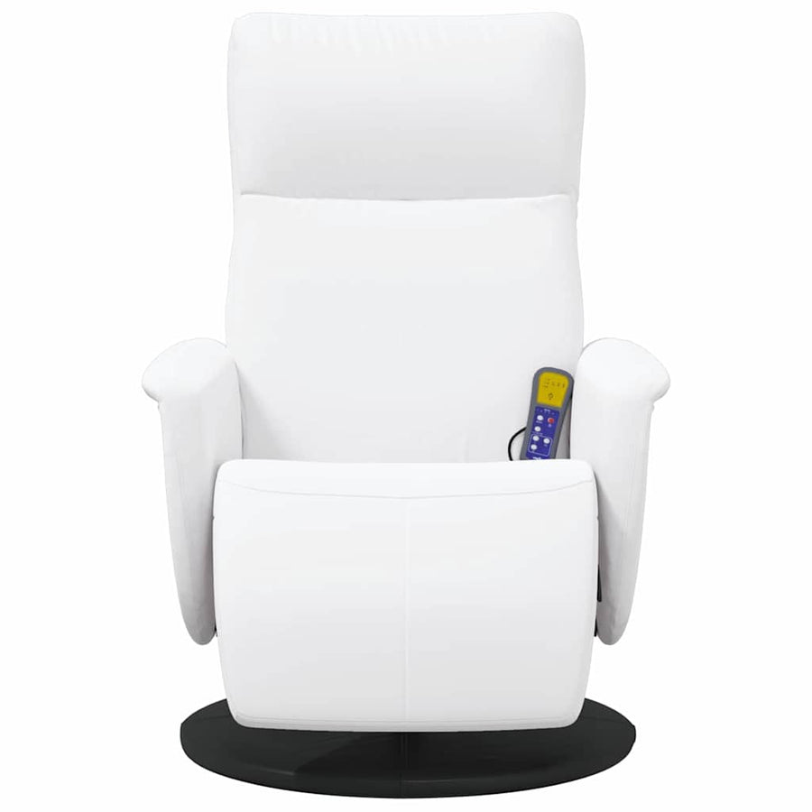 Massage Recliner Stoel Wit 71 x 90 x 105 cm Nep Leer