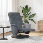 Massage Recliner Chair Dark Grey 91 x 71 x 105 cm Velvet