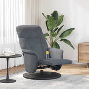 Massagestoel donkergrijs fluweel 91x71x105.5 cm