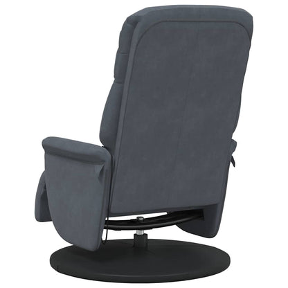Massage Recliner Stoel Donkergrijs 91 x 71 x 105.5 cm Fluweel