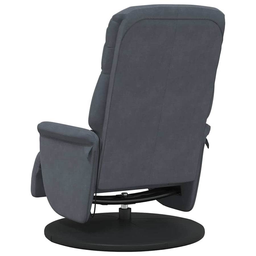 Massage Recliner Stoel Donkergrijs 91 x 71 x 105.5 cm Fluweel