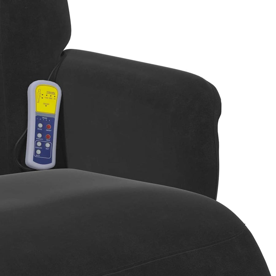 Massage Recliner Stoel Zwart 91 x 71 x 105.5 cm Fluweel