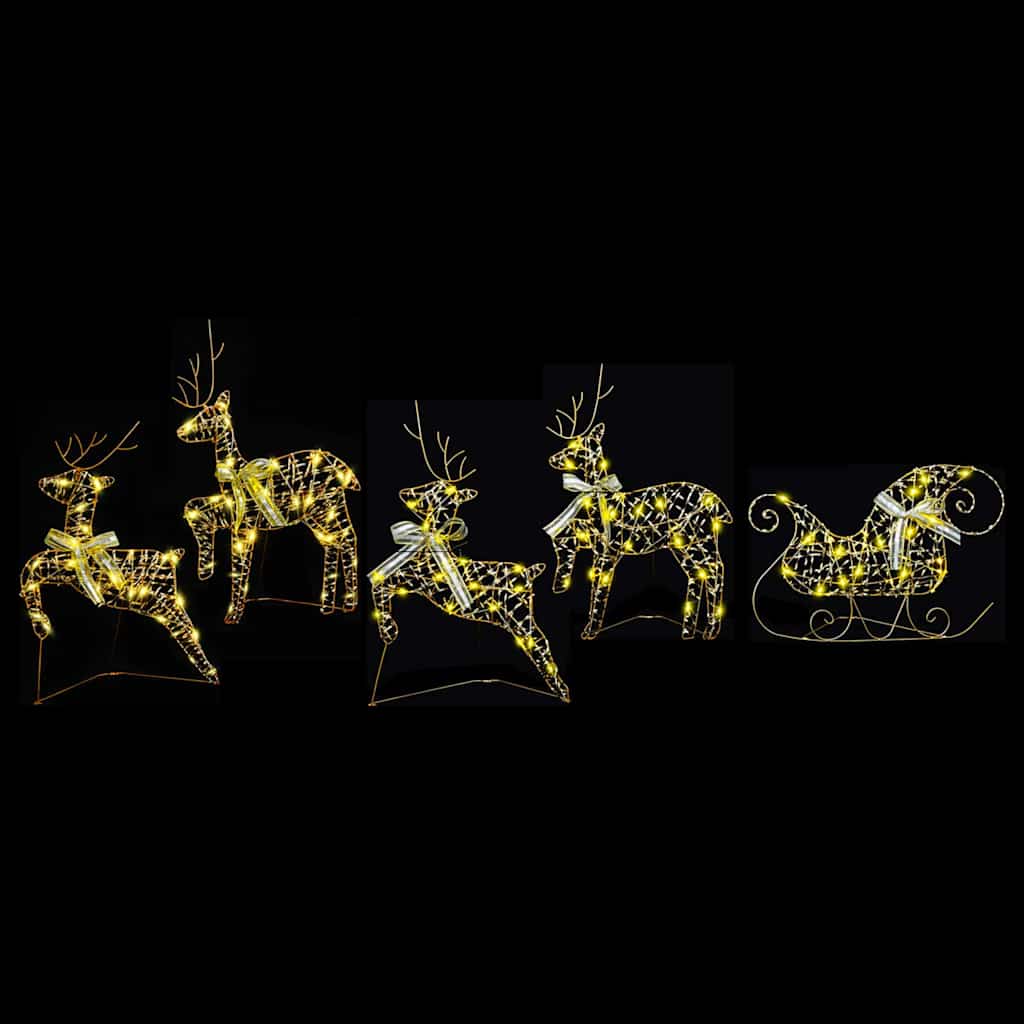 LED Rendieren met 40 LED 5 pcs Goud PET