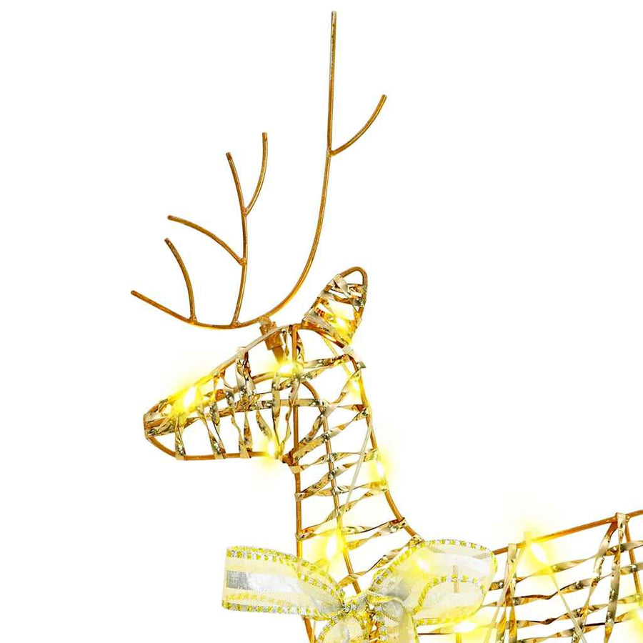 LED Rendieren met 40 LED 7 pcs Goud PET