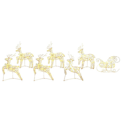 LED Rendieren met 40 LED 7 pcs Goud PET