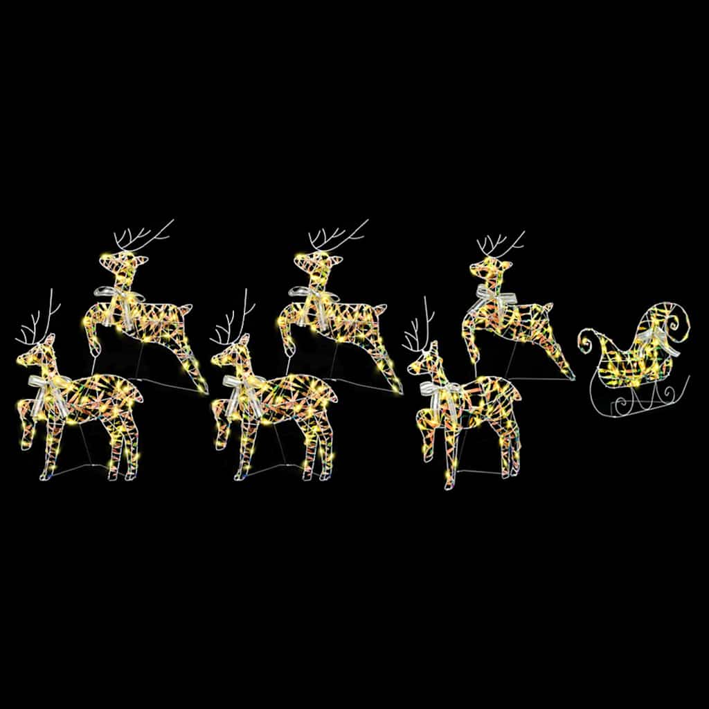 LED Rendieren 7 st 40 LED's Multikleur 42 x 15 x 64 cm PET