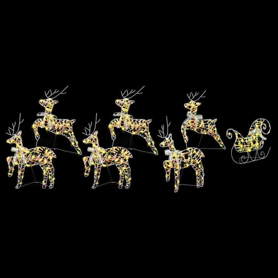 LED Rendieren 7 st 40 LED's Multikleur 42 x 15 x 64 cm PET