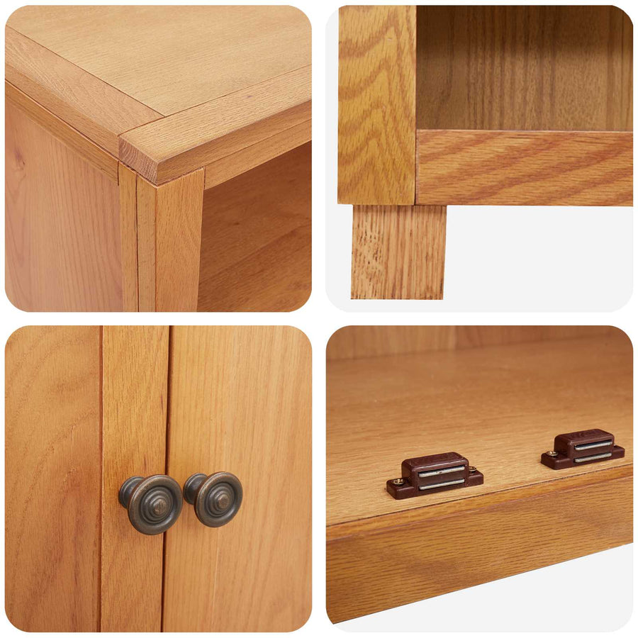 Opslagmeubel Set met opslag met de deur Bruin Bewerkt hout