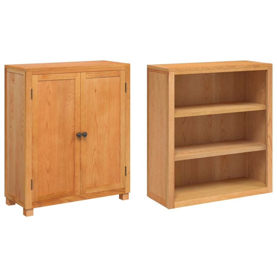 Opslagmeubel Set met opslag met de deur Bruin Bewerkt hout