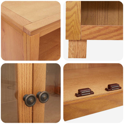 Opslagmeubel Set met opslag met de deur Bruin Bewerkt hout
