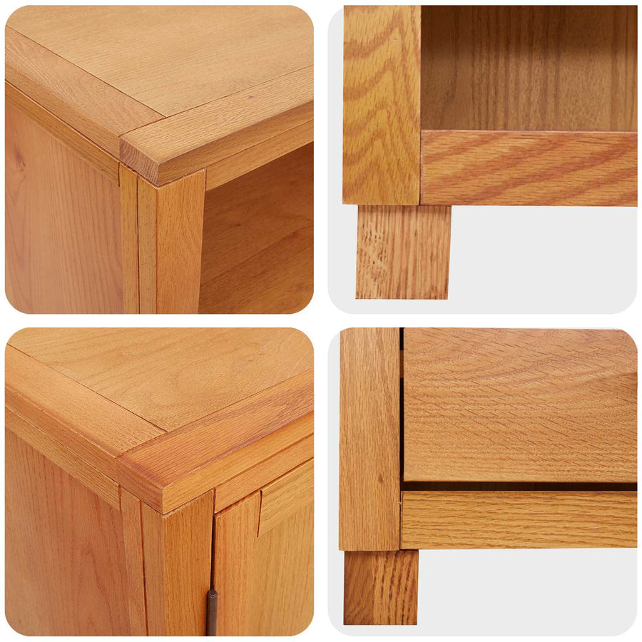 Opslagmeubel Set met opslag met de deur Bruin Bewerkt hout