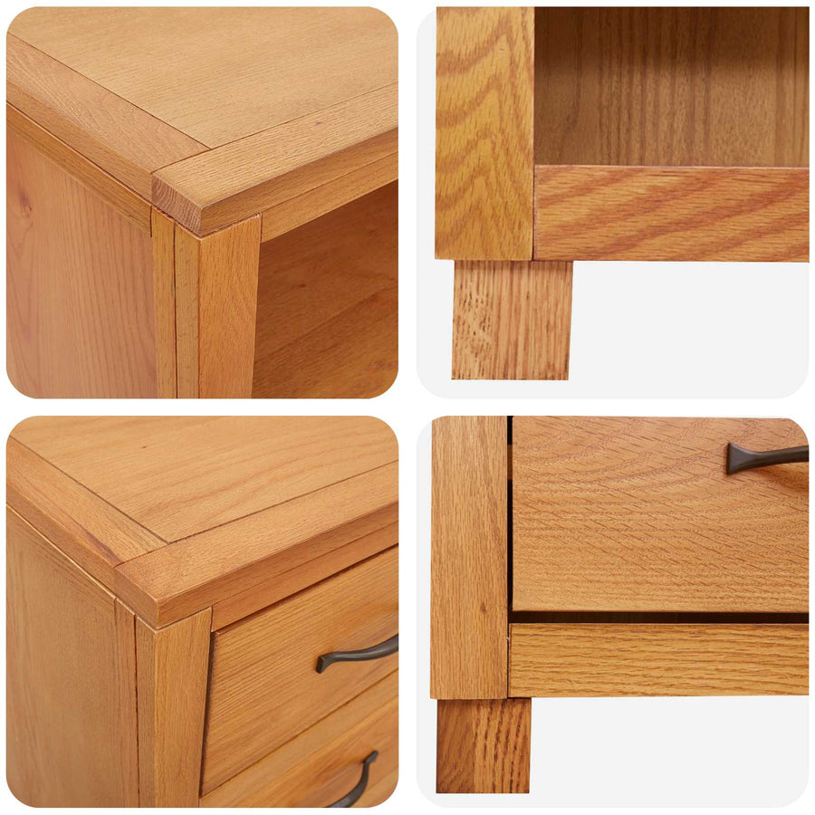 Opslagmeubel Set met lade met opslag Bruin Bewerkt hout