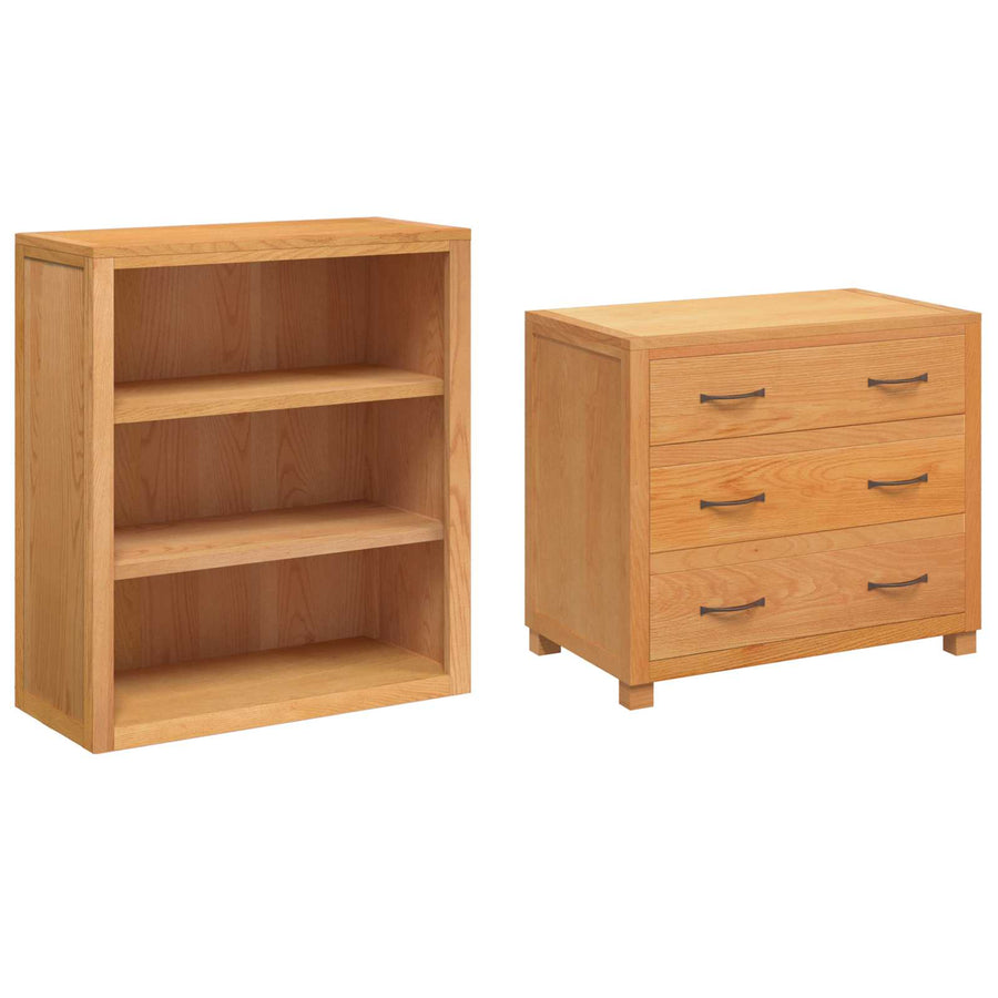 Opslagmeubel Set met lade met opslag Bruin Bewerkt hout