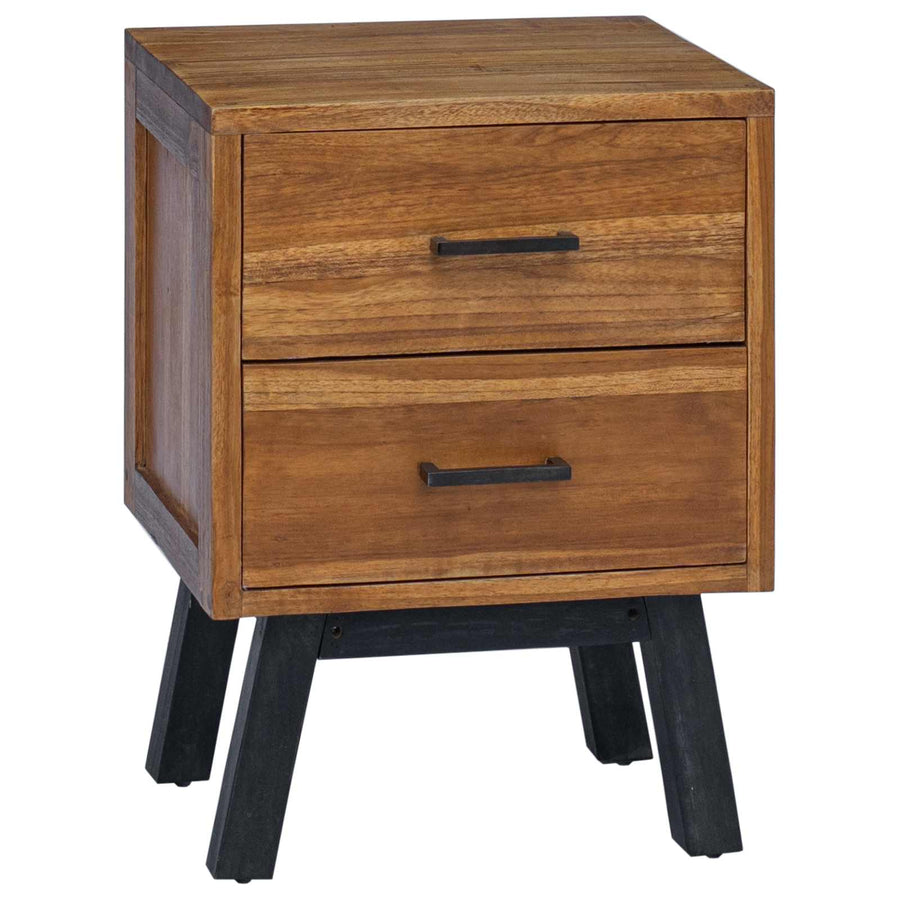 Nachtkastje met lade Bruin 40 x 35 x 55 cm Massief Teakhout