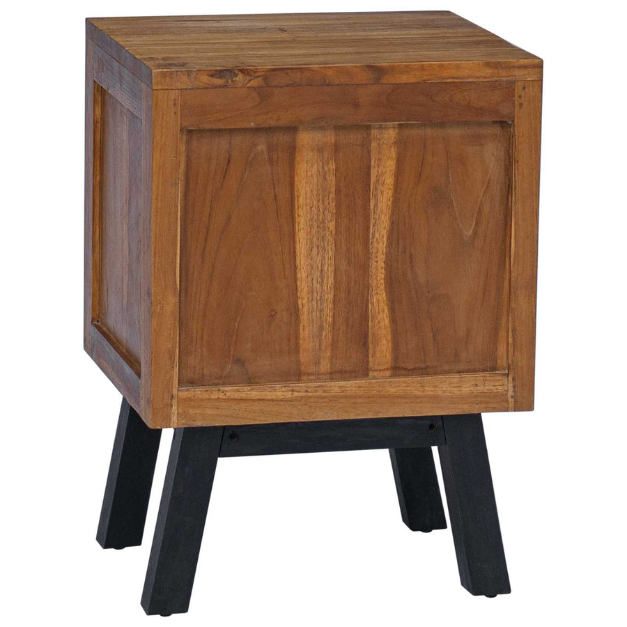 Nachtkastje met lade Bruin 40 x 35 x 55 cm Massief Teakhout