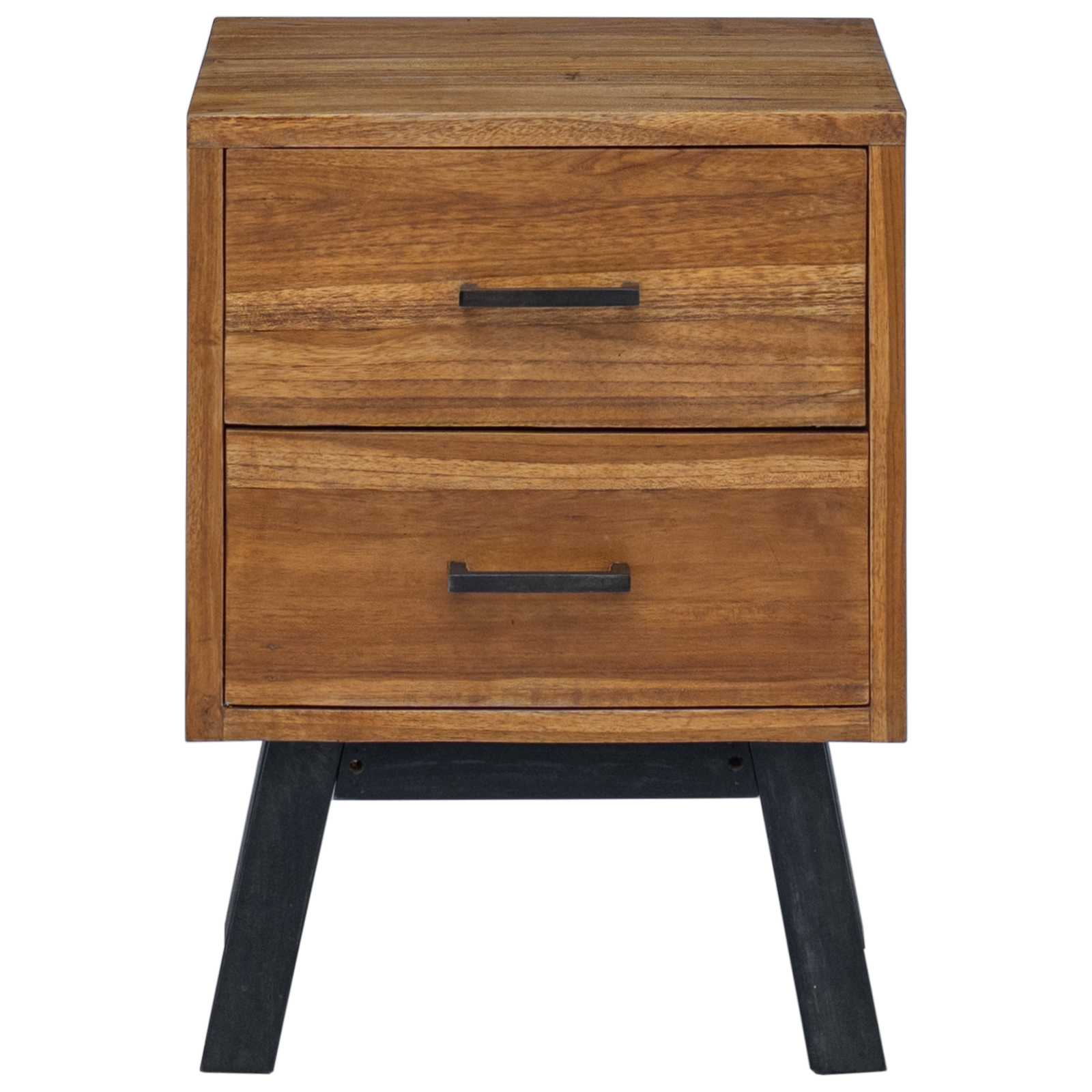 Nachtkastje met lade Bruin 40 x 35 x 55 cm Massief Teakhout