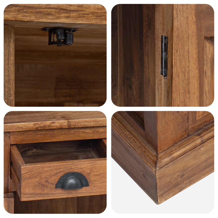 Opbergkast met lade Bruin 65 x 30 x 75 cm Massief Teakhout