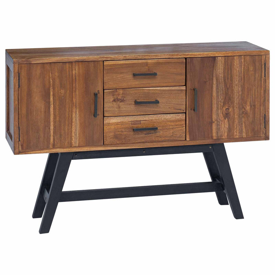 TV-standaard met lade Bruin 110 x 30 x 75 cm Massief Teakhout