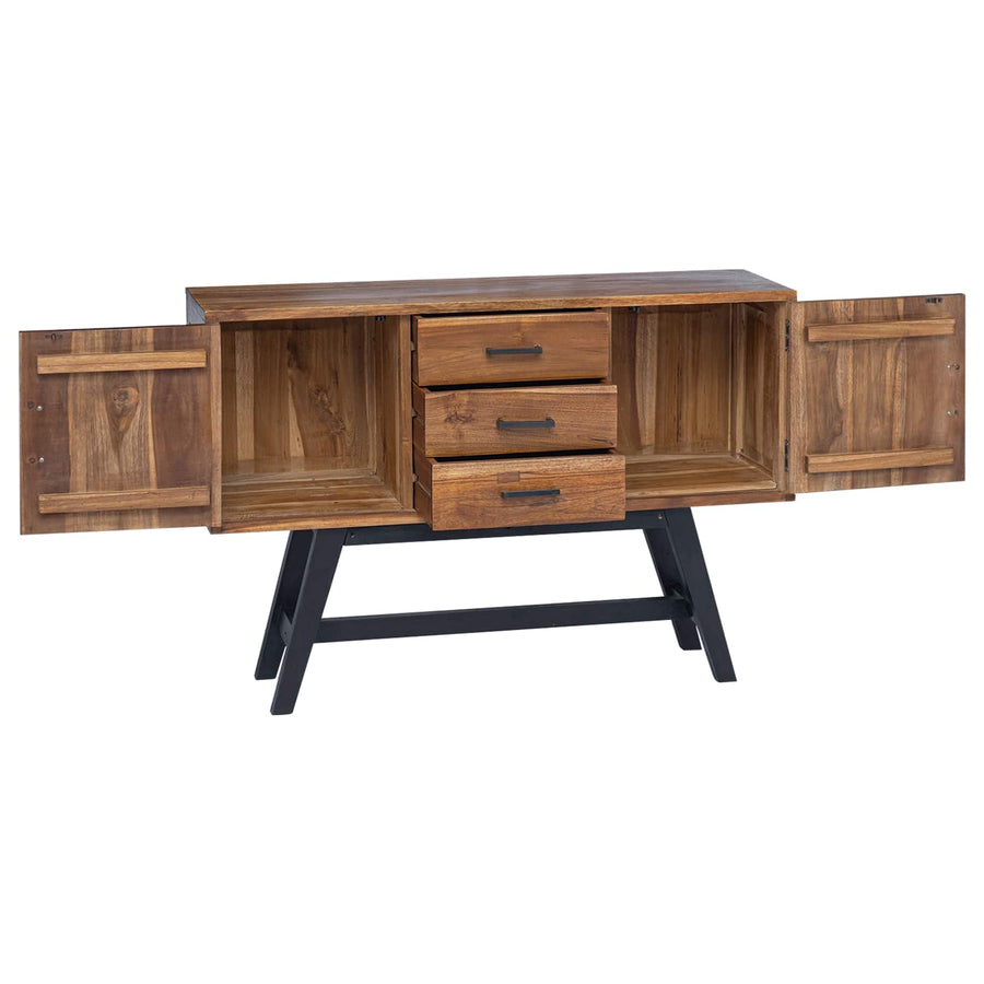 TV-standaard met lade Bruin 110 x 30 x 75 cm Massief Teakhout