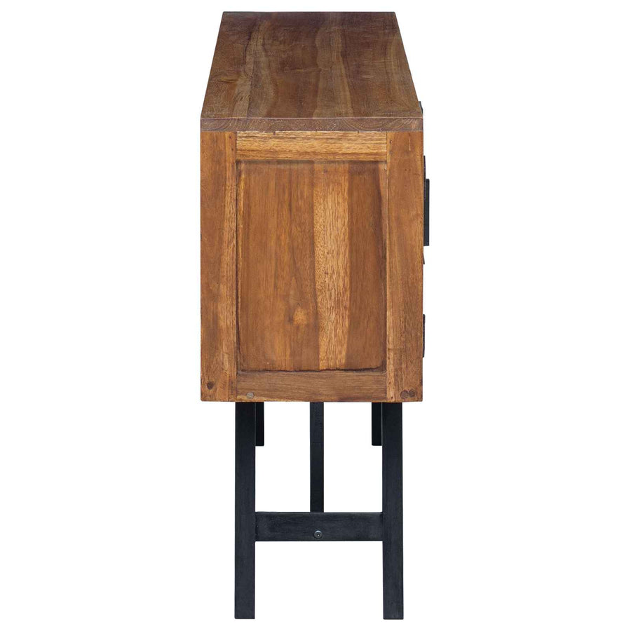 TV-standaard met lade Bruin 110 x 30 x 75 cm Massief Teakhout
