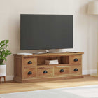 Tv-standaard 110x30x40 cm massief teakhout
