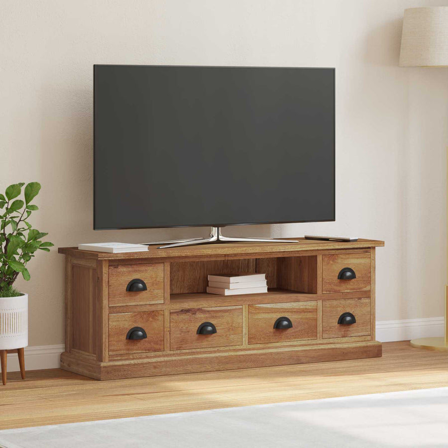 TV-standaard met lade Bruin 110 x 30 x 40 cm Massief Teakhout