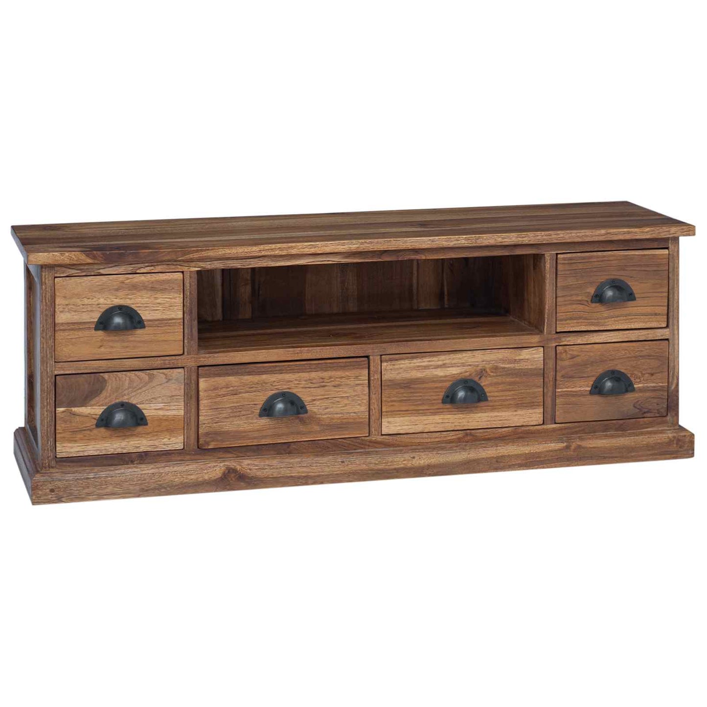 TV-standaard met lade Bruin 110 x 30 x 40 cm Massief Teakhout