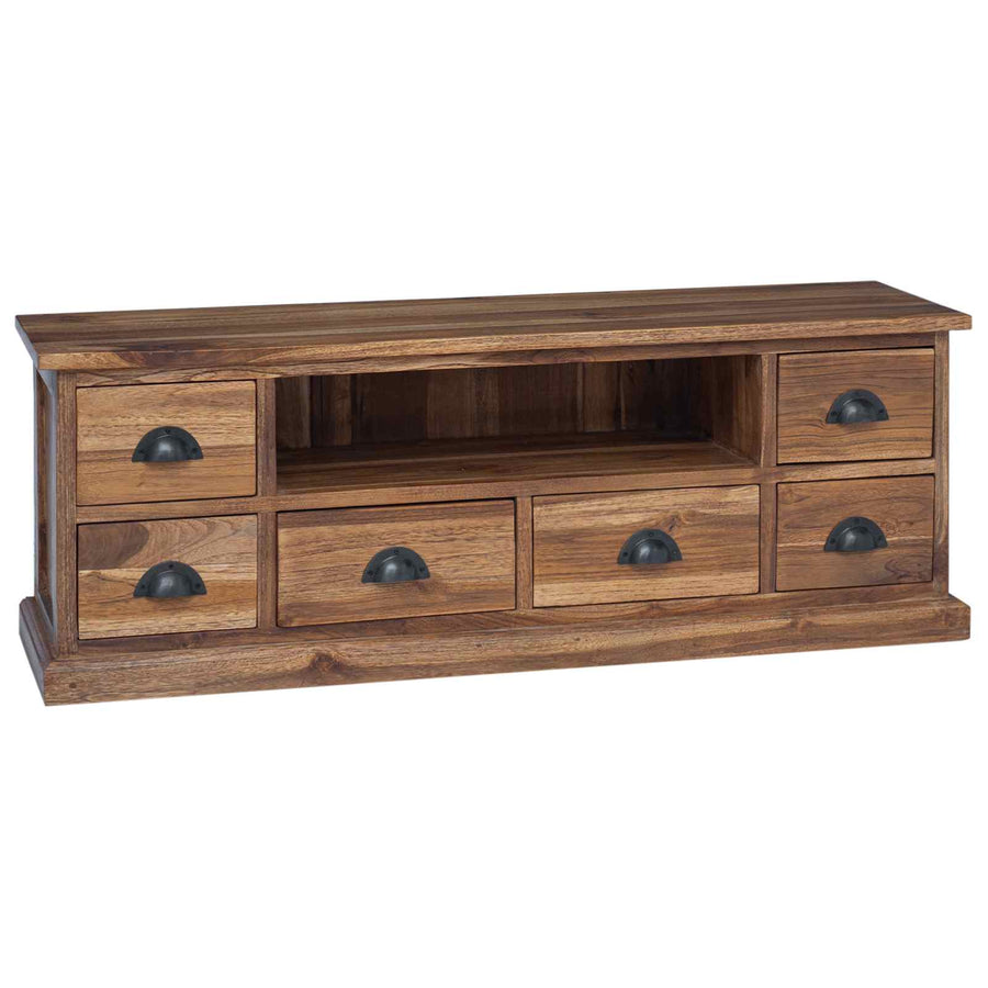 TV-standaard met lade Bruin 110 x 30 x 40 cm Massief Teakhout