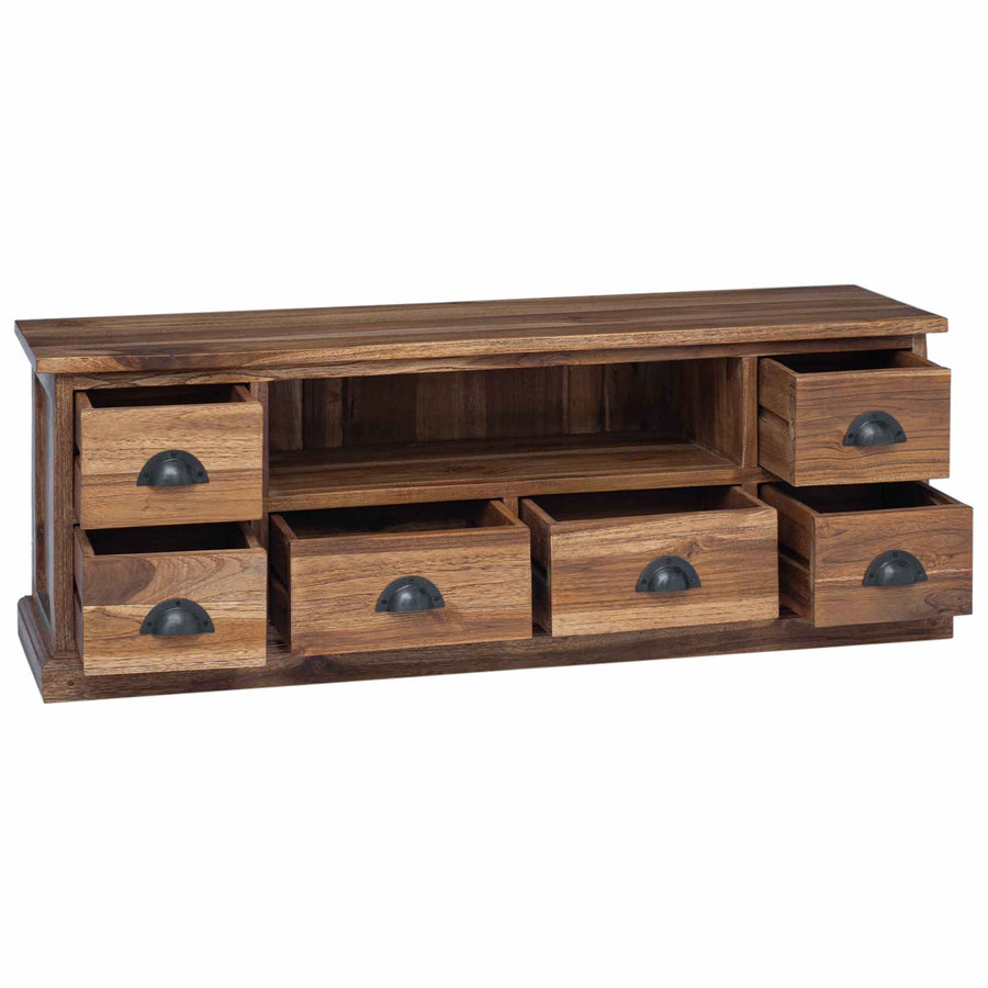 TV-standaard met lade Bruin 110 x 30 x 40 cm Massief Teakhout