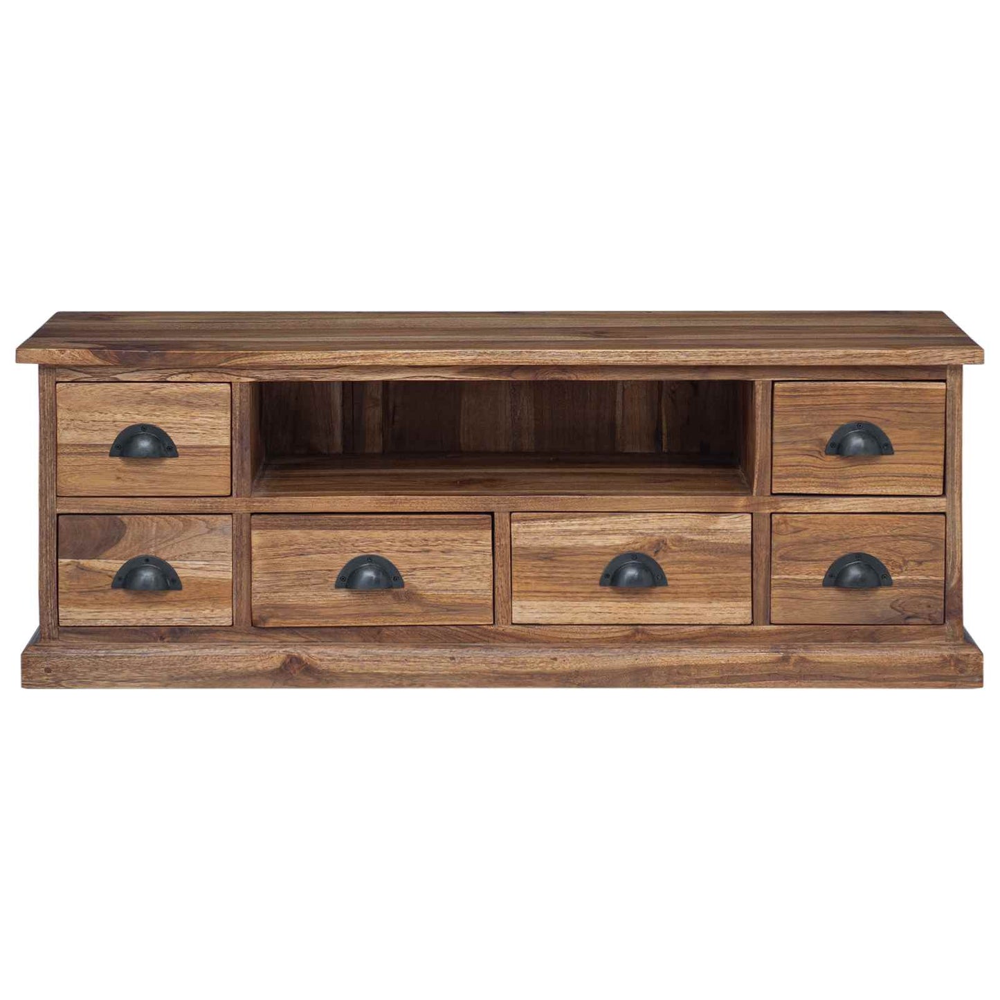 TV-standaard met lade Bruin 110 x 30 x 40 cm Massief Teakhout
