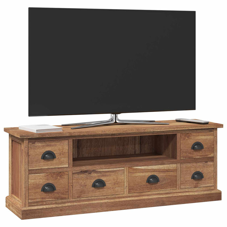 TV-standaard met lade Bruin 110 x 30 x 40 cm Massief Teakhout