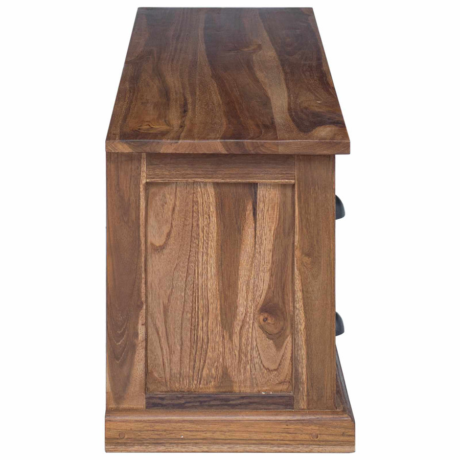 TV-standaard met lade Bruin 110 x 30 x 40 cm Massief Teakhout