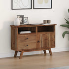 Sideboard with drawer Natural 100 x 30 x 68 cm Solid Teakwood