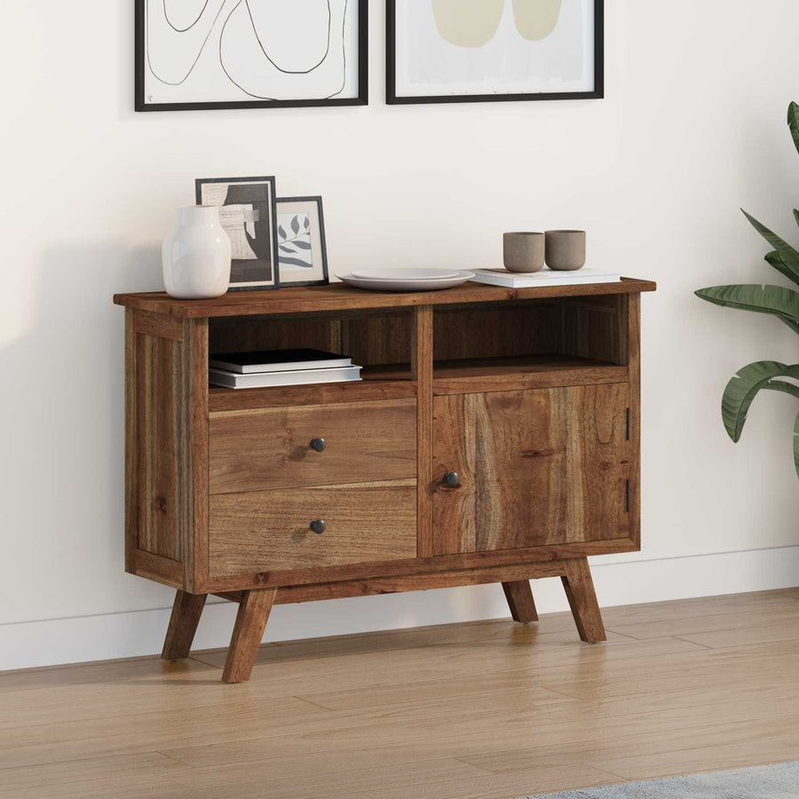 Dressoir met lade Bruin 100 x 30 x 68 cm Massief Teakhout