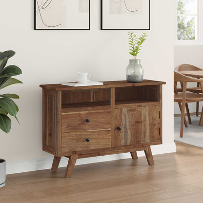 Dressoir met lade Bruin 100 x 30 x 68 cm Massief Teakhout