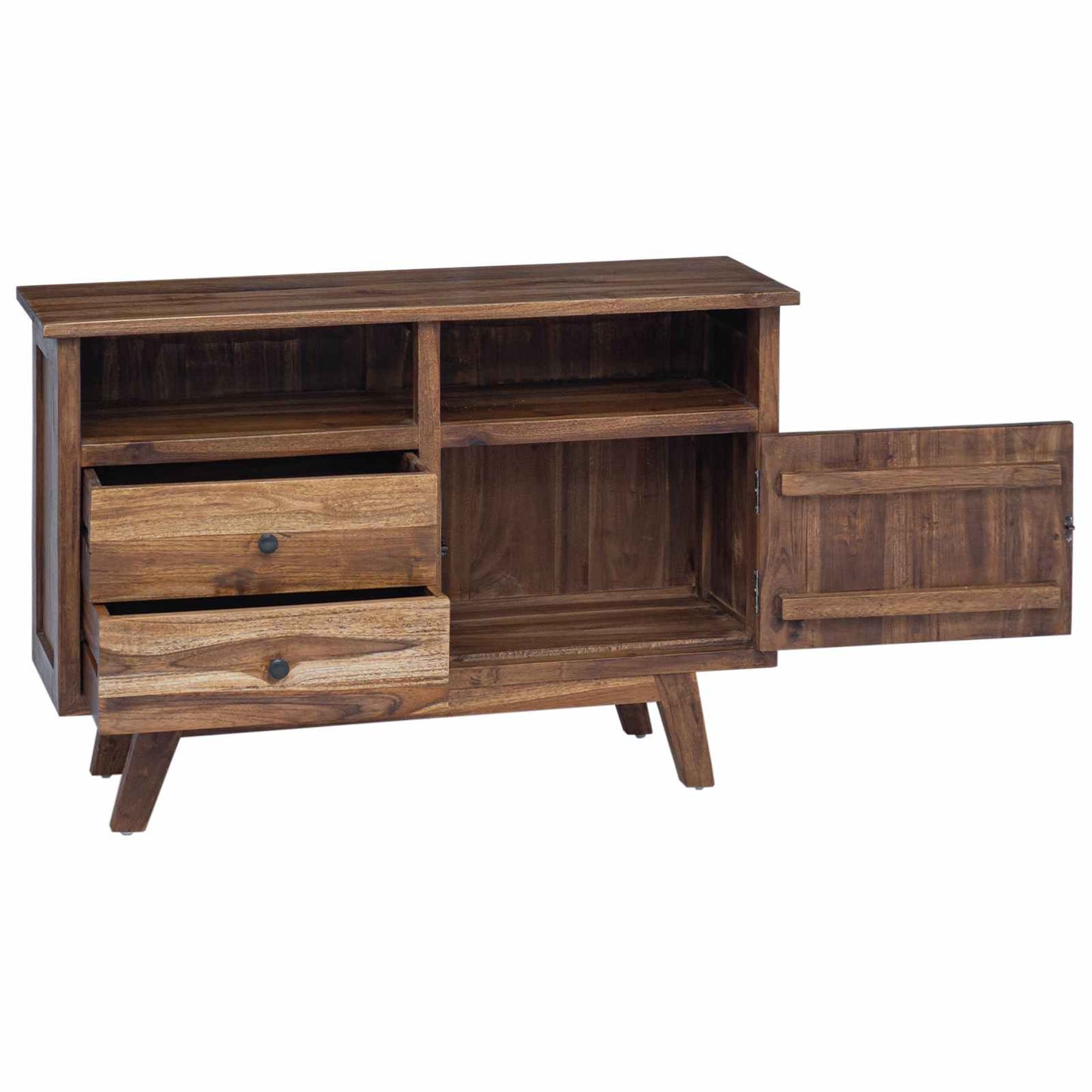 Dressoir met lade Bruin 100 x 30 x 68 cm Massief Teakhout