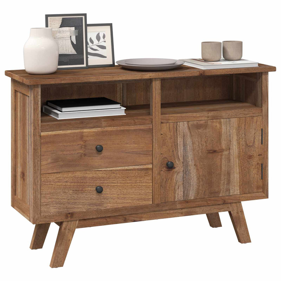 Dressoir met lade Bruin 100 x 30 x 68 cm Massief Teakhout