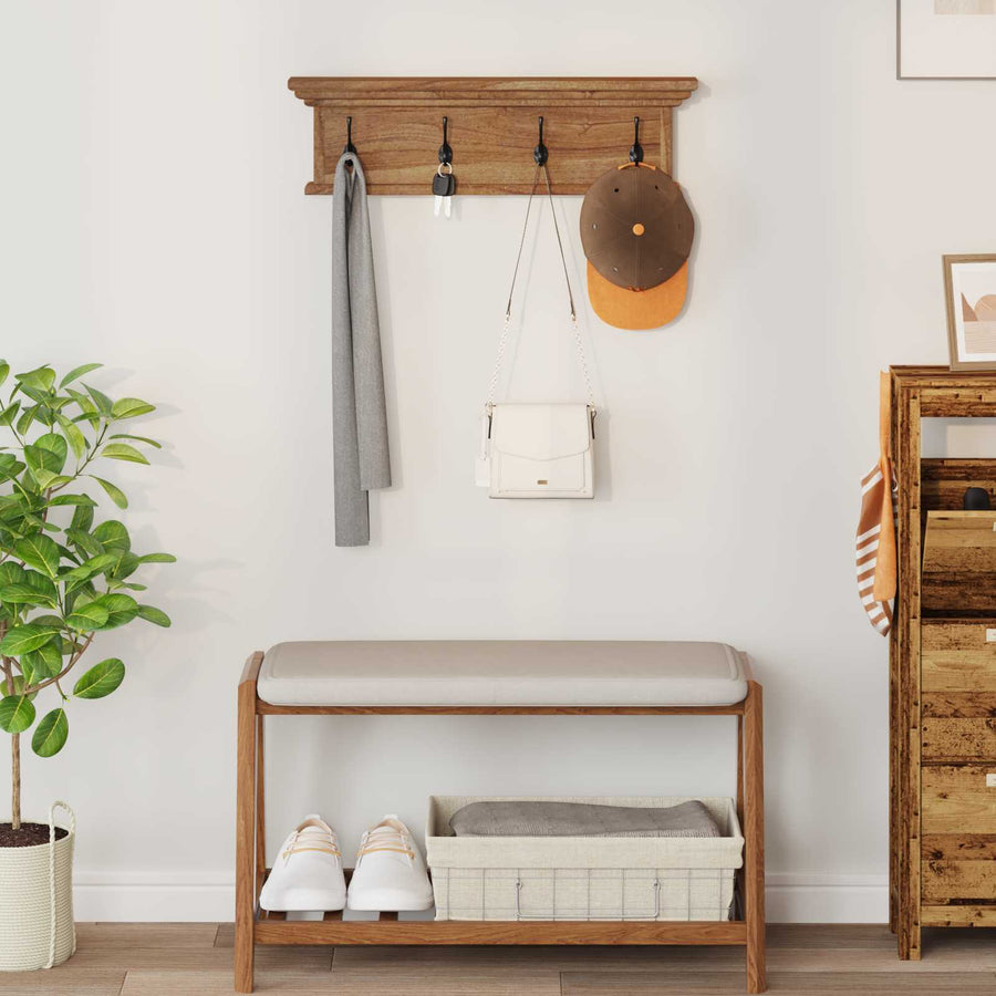 Wand gemonteerde kapstok Wandgemonteerd Naturel 70 x 10 x 20 cm