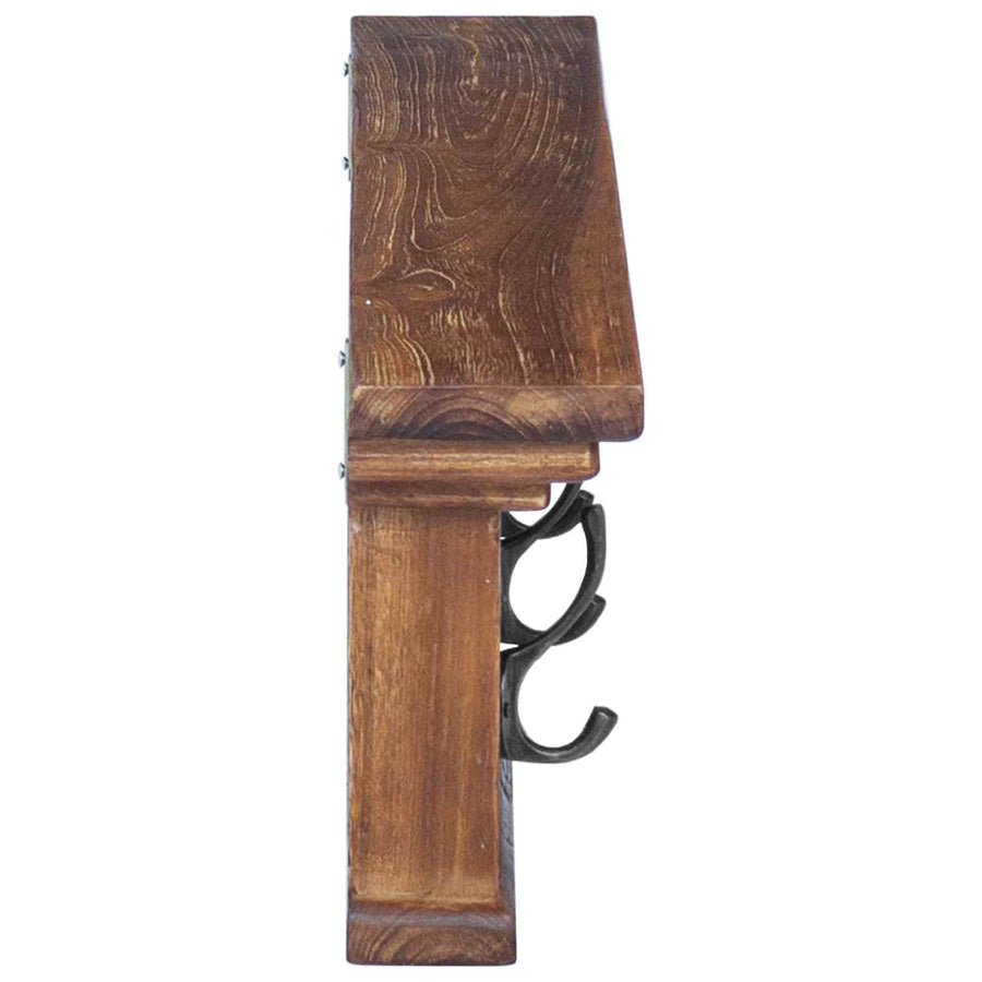 Wand gemonteerde kapstok Wandgemonteerd Naturel 70 x 10 x 20 cm