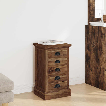 Ladekast met lade Bruin 35,5 x 29,5 x 60 cm Massief Teakhout