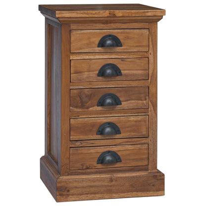 Ladekast met lade Bruin 35,5 x 29,5 x 60 cm Massief Teakhout
