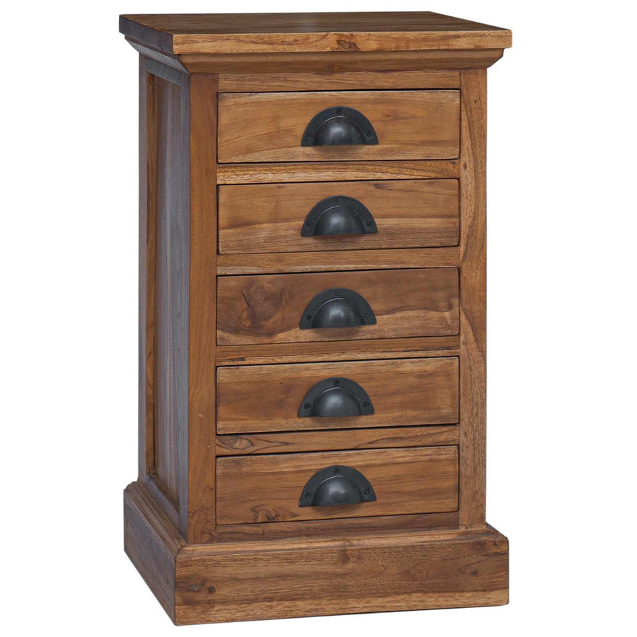 Ladekast met lade Bruin 35,5 x 29,5 x 60 cm Massief Teakhout