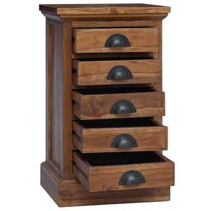 Ladekast met lade Bruin 35,5 x 29,5 x 60 cm Massief Teakhout